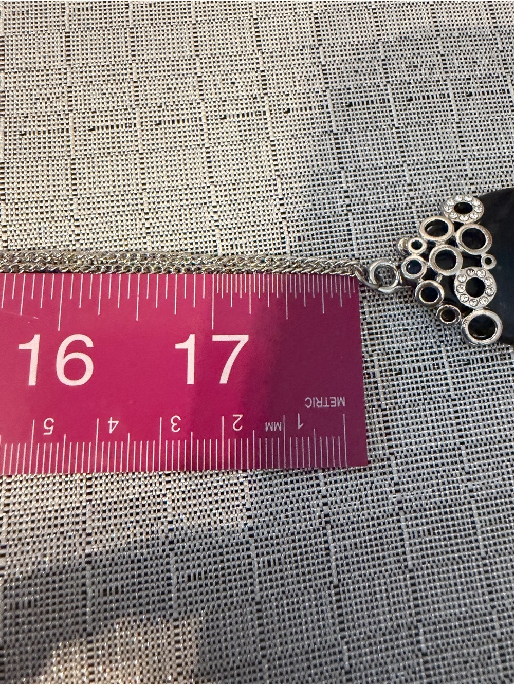Silver-tone Long Chain Pendant Necklace - Picture 5 of 6